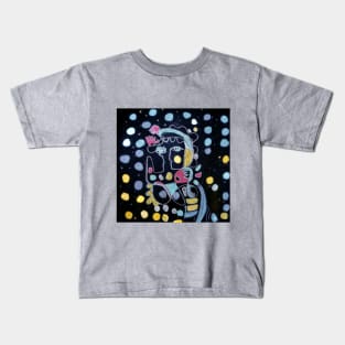 Cubist Line Art Abstract Portrait Kids T-Shirt